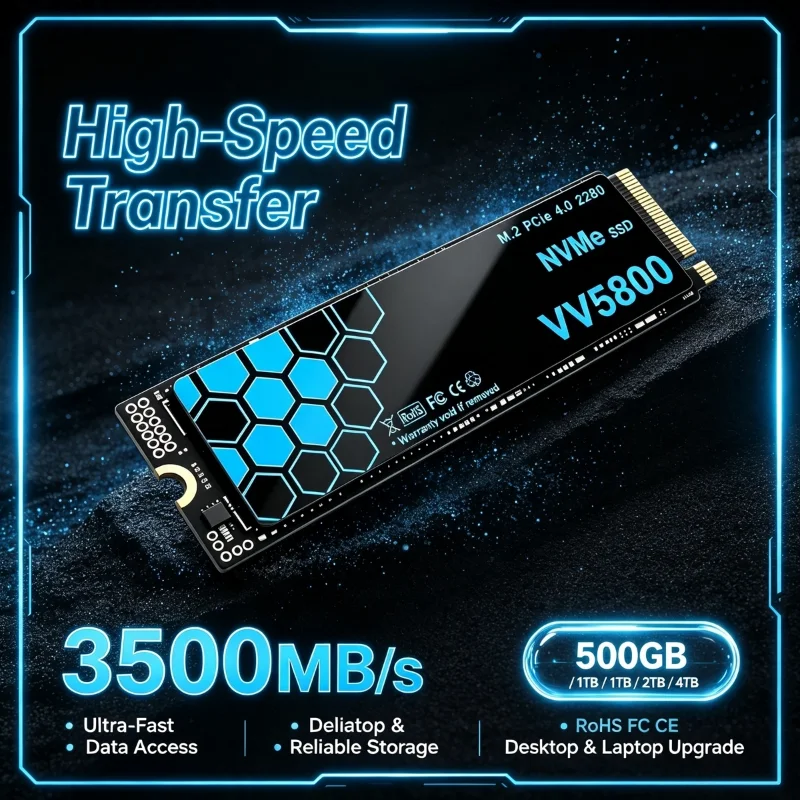 M.2 Nvme 4Tb Pcie 4.0 Ssd - VV5800 500GB, 1TB, 2TB, 4TB PCIe