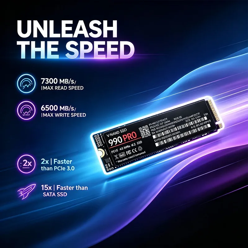 정품 990 PRO SSD, 500GB~4TB 용량,  - M.2 Nvme 4Tb Pcie 4.0 Ssd 리뷰 및 가격