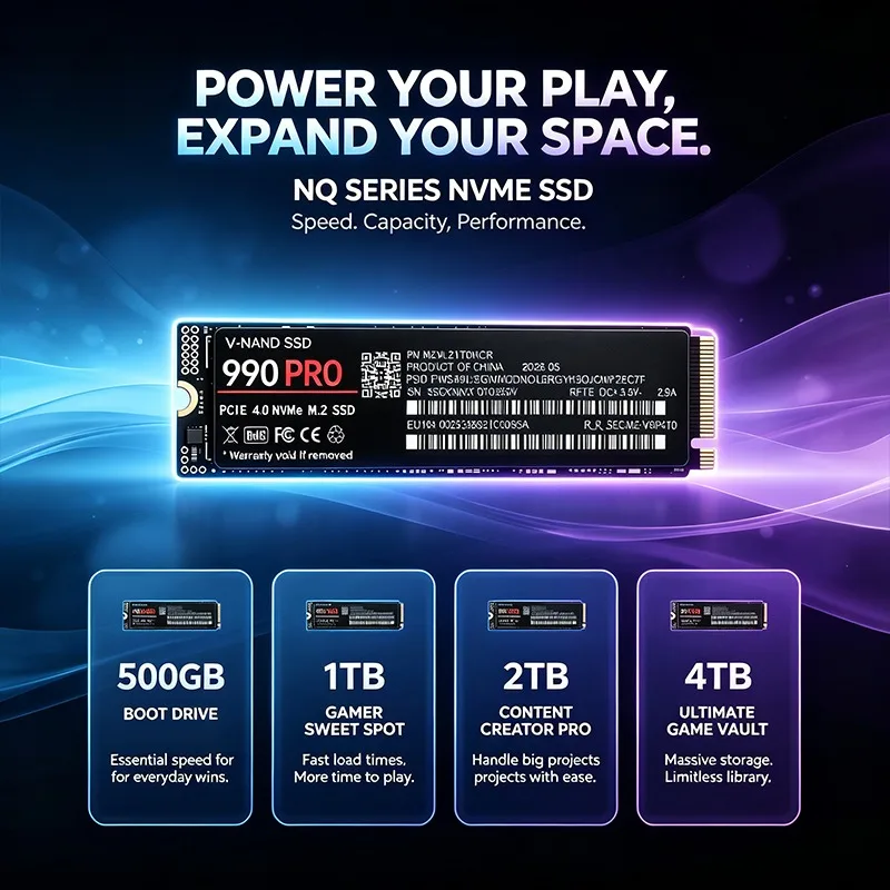 정품 990 PRO SSD, 500GB~4TB 용량,  - M.2 Nvme 4Tb Pcie 4.0 Ssd 리뷰 및 가격