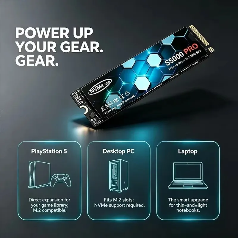 새로운 S5000 PRO M.2 SSD 하드 디스크,  - M.2 Nvme 4Tb Pcie 4.0 Ssd 리뷰 및 가격