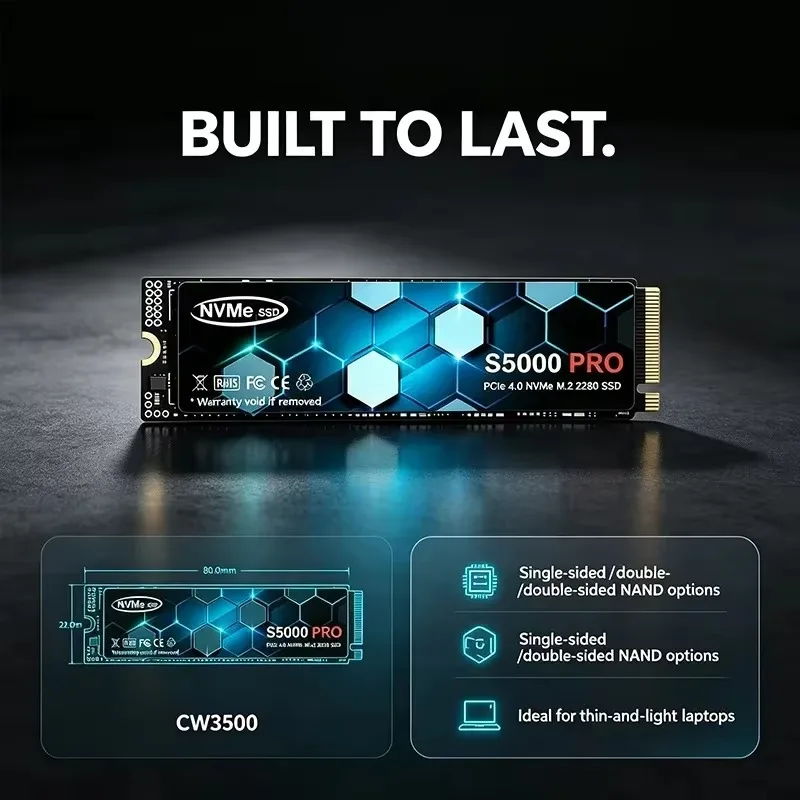 새로운 S5000 PRO M.2 SSD 하드 디스크,  - M.2 Nvme 4Tb Pcie 4.0 Ssd 리뷰 및 가격