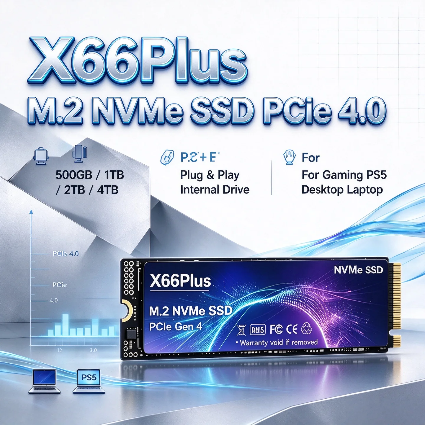 NVMe M.2 SSD PCIe 4.0 X66Plus: - M.2 Nvme 4Tb Pcie 4.0 Ssd 리뷰 및 가격