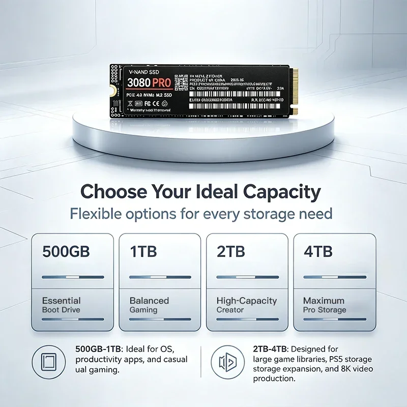 내장형 솔리드 스테이트 드라이브 3080 PRO, 50 - M.2 Nvme 4Tb Pcie 4.0 Ssd 리뷰 및 가격